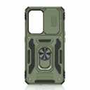 for Samsung Galaxy S20 Plus Case with All-Angle Rotating Kickstand & Sliding Camera Cover - Heavy Duty Shockproof Protective Cover, Green