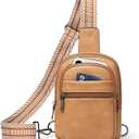 3L SMALL Sling Bag Fanny Packs For Women Men Mini Crossbody Chest Belt Travel Bag Purse Handbag Faux Leather Fashion Cute