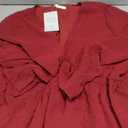 KIRUNDO Womens Dresses 2024 Spring Summer Long Sleeve Mini Dress V Neck Flowy Casual Swiss Dot Loose Babydoll Dress S