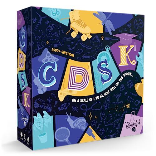 Randolph CDSK | Fun Trivia Party Game for Teens and Adults | Great for Game Nights and Large Groups | Two Player or Team Challenge | 2500+ Trivia Questions | Ages 14+ | 2 to 16 Players | 45 Minutes