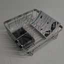 MAJALiS Expandable in Sink Dish Drying Rack - Adjustable Capacity (11.3''-17''L) Stainless Steel Over Sink Dish Drainers Rack for Kitchen Sink with Utensil Holder, Silver