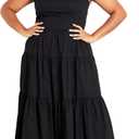 City Chic Women's Plus Size Maxi Dress-Corrine, Black, 18