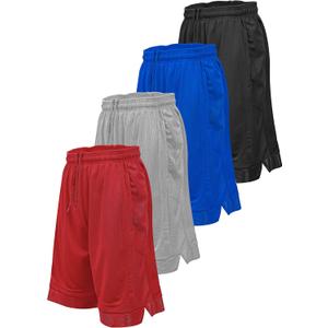 Mens Basketball Shorts with Pockets, Active Athletic Performance Gym Workout Shorts for Men Workout Shorts, 4 Pack (XXXL)