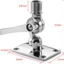 ZOMCHAIN Marine VHF Antenna Mounts, Ratchet Mount, 316 Stainless Steel Adjustable Base Mount for Boat
