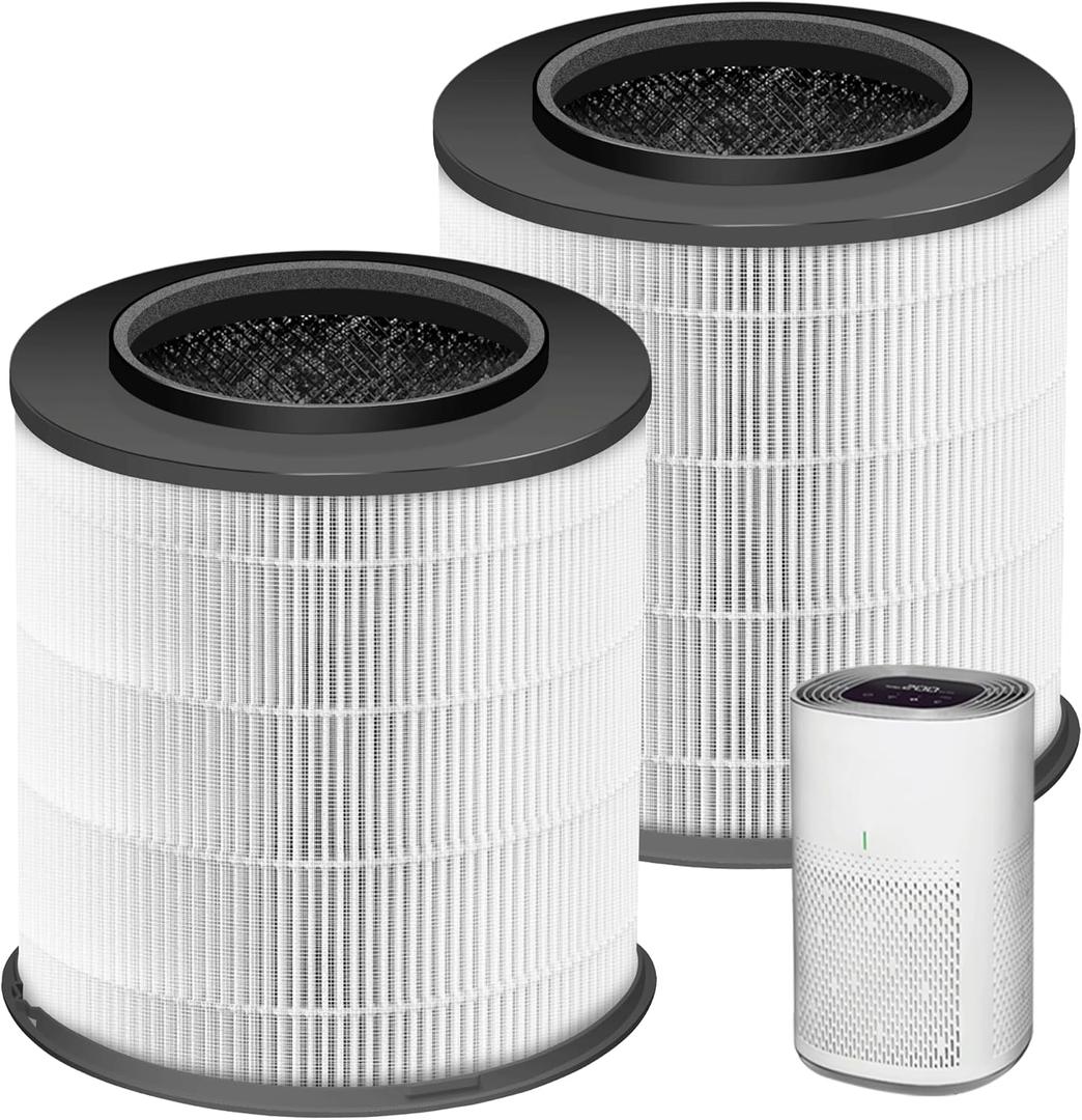 12030 HEPA Replacement Filter for Clorox Medium Room Air Purifier 11030 & 11031,3-in-1 H13 True HEPA with Activated Carbon Filter,2 Pack