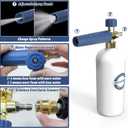 Foam Cannon Dual Connector for Pressure Washer, Double Tip Attachment for Soap Cannon, Pressure Washer Gun and 7 Power Washer Sprayer Nozzles Tips for Car Wash Kit