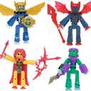 Zing StikBot Legendz Series 1 - Includes Valor, Ruebell, Dominus and Raze Oni - Collectible Action Figures and Accessories, Stop Motion Animation, Ages 4 and Up