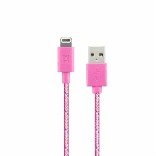 CellCandy Lightning 10 Ft Braided Cable Pink