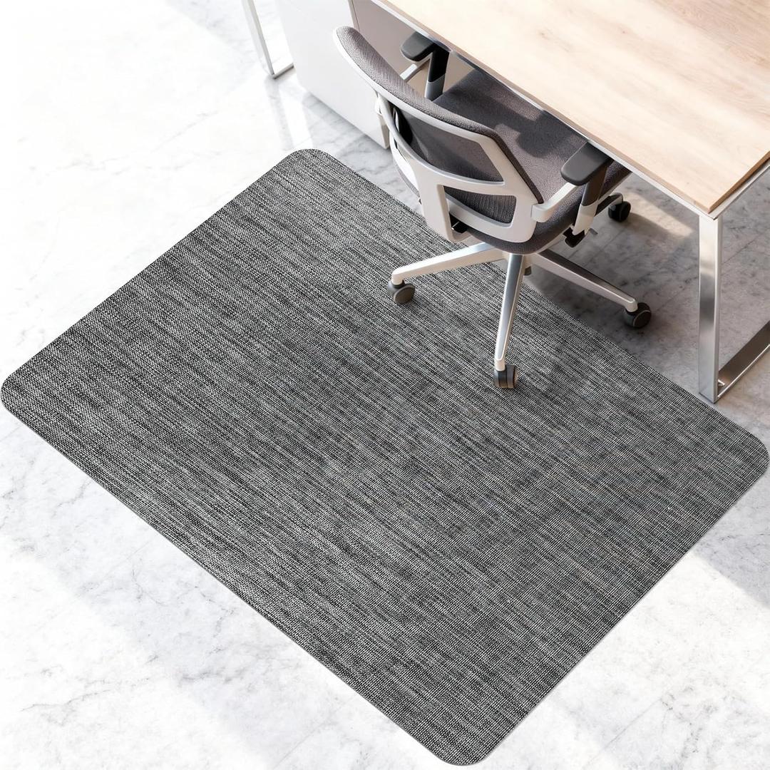 Azadx Office Chair Mat for Hardwood Floor 48" x 60" Heavy Duty Chair Mat for Hardwood Floors Slip Resistant Floor Protector for Home Office Computer Desk Chair Mat for Rolling Chairs, Dark Grey