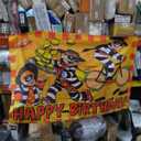 Hamburglar Backdrop 5x3 Vinyl Yellow Hat Birthday Party Supplies Photography Background Picture Photoshoot Cake Table Decor Banner Shoot Drapes Poster