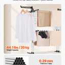 VEVOR Clothes Drying Rack, 4-Tier Foldable Laundry Dryer Rack, Metal Drying Racks with 24 Drying Rods, Free-Standing and Portable Hanger with 4 Castors and Two Side Wings for Outdoor & Indoor Use, 4 Tier - 49.5"d X 25"w X 67.5"h