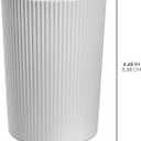 2 x iDesign Fluted 4-Piece Bathroom Accessories Set for Vanity Countertop - Gray/Clear