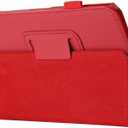 Tablet Cover for Amazon Kindle Fire HD7 12th Generation P8AT8Z (2022 Release), Ultra Slim Folio Stand Lightweight Leather Case for Amazon Kindle Fire HD 7 Gen 12th 7" (Li-Red)