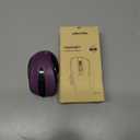 TECKNET Wireless Mouse, 2.4G Ergonomic Optical Mouse, Computer Mouse for Laptop, PC, Computer, Chromebook, Notebook, 6 Buttons, 24 Months Battery Life, 2600 DPI, 5 Adjustment Levels - Purple