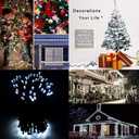 HOME LIGHTING 66ft Christmas Decorative Mini Lights, 200 LED Green Wire Fairy Starry String Lights Plug in, 8 Lighting Modes, for Indoor Outdoor Xmas Tree Wedding Party Decoration (White)