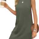 Sampeel Dresses for Women 2025 Casual Summer Sundresses Sleeveless Tank Dress Fashion Outfits (Green, S)