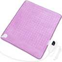 Deepsoon Heating Pad,Electric Heating Pads for Back,Neck,Moist Heating Pad for Abdomen Shoulder Knee Legs,Dry/Moist Heat&Auto Shut Off,Mother's Day Birthday for Men and Women,Light Purple,24x20 Inch