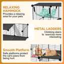 VISCOO Cat Cage, 3-Tier DIY Catio Cat Enclosures, 24" x 16" x 36" Cat Playpen Indoor & Outdoor with Hammock, Detachable Metal Wire Kennel Cats Crate, 2x1x3 Exercise Place for 1-2 Kitten