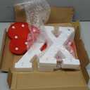 Cunno Valentines Decorations XOXO Light up LED Sign XOXO Letters Sign Wall Decor Heart Shaped Hanging Wall Art Valentine Decoration for Home Bedroom Office Night Light(White, Red)