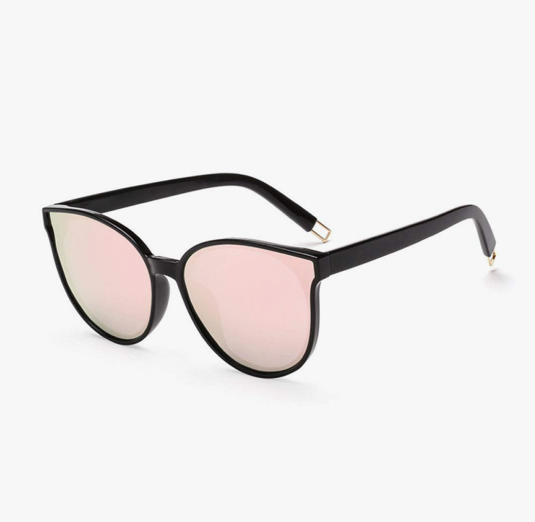 Polarized Oversized Sunglasses for Women Men Trendy Cateye Sun Glassses Retro Large Frame Shades Black