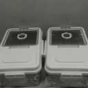 Dynta 2 Pack Bread Box for Kitchen Countertop Airtight Bread Storage Container with Lid Time Recording Plastic Bread Keeper for Homemade Bread, Toast, Loaf and Cookies