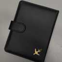 GOAUS Passport Holder for Travel with Airtag Card Slots, Money Pocket, Women Men RFID Blocking Wallet Book Case Black