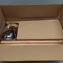 LEPOWER Wood Tripod Floor Lamp, Mid Century Standing Lamp for Living Room, Flaxen Lamp Shade, Modern Design Standing Lamp with E26 Base, Tall Floor Light for Bedroom, Study Room and Office Brown