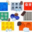 Star Wars Character Silicone Molds, Perfect for Chocolate, Ice Cube Molds, Jelly, Sweets, Desserts, Baking, Soap and Candle Making (Set of 8)