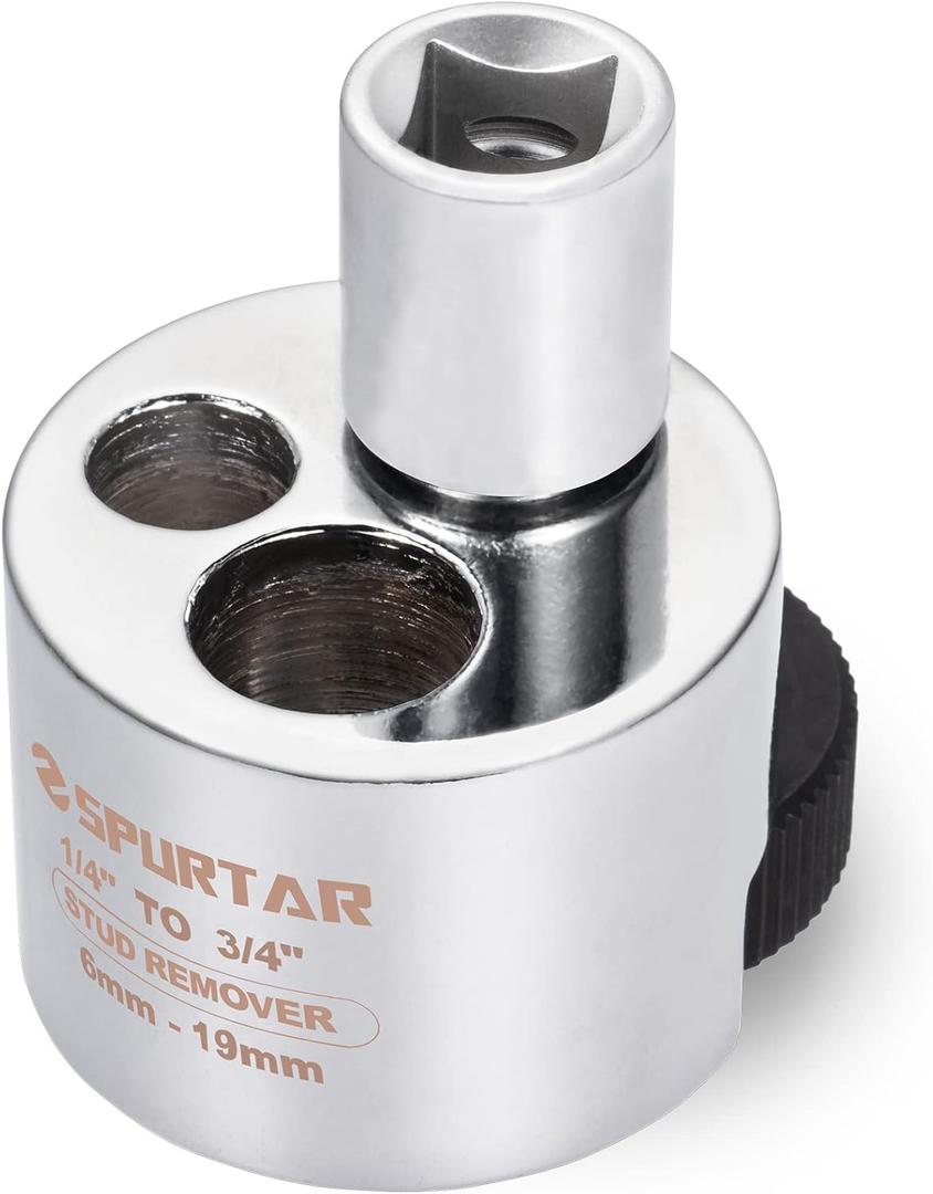 Spurtar Stud Remover Fit 1/4" to 3/4" (6 to 19mm) Bolt Extractor Nut Splitter with Knurled Roller and Cam Lock, Stud Extractor Tool for Broken Bolt Remover or Seized Nuts, Grip Damaged Screws