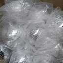 Haull 8 Pcs Large Disco Ball Set Silver Mirror Disco Reflective Ball with Hanging Ring Party Ornament Decoration for Stage Club Ballroom Dance Hall Wedding Prom Props(8'', 6'')