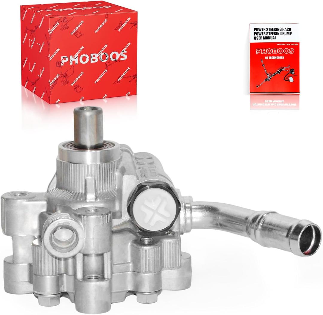 PHOBOOS Power Steering Pump Compatible with Dodge Grand Caravan 2011-2020 & Chrysler Town Country 2011-2016, Voyager 2020-2021 & Ram C/V 2012-2015 3.6L Models, with Outlet, Smooth Steering,Ref.20-1042