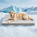 WDCOZY Orthopedic Cooling Dog Bed for Large Dogs, Q-Max>0.4 Breathable Summer Pet Mat with High Density Memory Foam, Removable Washable Cover, Non-Slip Dog Crate Bed for Pets Up to 90 lbs，41x27 Inch
