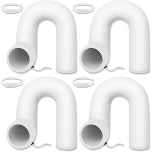 Outus 1 Pc Portable Air Conditioner Hose Cover Wrap Insulated Air Conditioner Hose Cover Duct Insulation Wrap Universal Fit 6 In Diameter Exhaust Duct Vent (White)