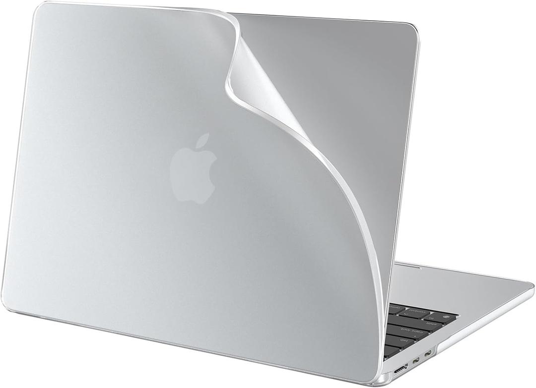 BlueSwan for MacBook Air 15 inch Case, 2026-2023 M5 M4 M3 M2, Anti-Scratch Flexible Protective Laptop Cover with Grippy Matte Texture, Slim and Easy Installation, Frosted White