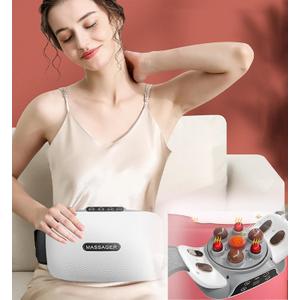 BianStone Abdominal Massager, Automatic Abdominal Kneader with LCD Display, 2000 MAh Long Battery Life, 5 Modes, 3 Levels of Intensity, Relief of Abdominal, Back, Neck and Leg Pains