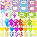Garma 28 Pack Valentines Gifts Cards for Kids with Love-Heart Style Sticky Hands Toys Valentines Exchange Gifts Classroom Prizes Valentine Party Favors Greeting Cards Goodie Bag Stuffer Fillers