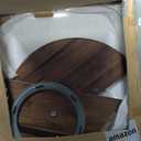 30 Inches Black Walnut Wood Lazy Susan Organizer, Solid Wooden Round Turntable, Rotating Tray for Table Top/Counter Top