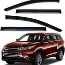 Tape-On Rain Guard 4-Piece for 2014-2019 Highlander Windows Visor Shield Shade Smoke 94427