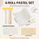 23.6 x 78.7 Inch Wall Padding for Kids, White, Beige, 2 Roll