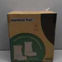 Gardner Pet Automatic Dog Water Dispenser Gravity Stainless Steel Waterer & Food Feeder Set, 100% BPA Free Large Capacity Feeding Bowls for Medium & Large-Sized Dogs Cats Other Pets -(1 Gallon x2) (Dark Grey-Sets)