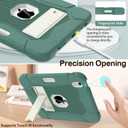 AVAWO Case for New iPad (A16) 11th Generation 11 Inch 2025, iPad 10th Generation 10.9" 2022, Heavy Duty Military Grade Shockproof Rugged Protective Cover with Stand for i Pad 11/10 Gen, Green+Beige