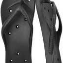 YoveGxlthrea Shower Shoes for Men and Women Arch Support Flip Flops Holes Orthotic Thong Slipper for Beach Pool Bath Gym College Dorm Non-Slip Quickly Dry Sandals Size 295