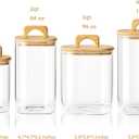 Sweejar 4 qt Large Jars with Bamboo Lids, 1 Gallon Glass Candy Jar with Lid, Sugar/Flour Storage Containers, 128 oz Big Glass Canisters with Airtight Lid