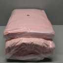 Zzlpp Queen Comforter Set 7 Pieces, Pink Seersucker Bed in a Bag with Comforter and Sheets, All Season Bedding Sets with 1 Comforter, 2 Pillow Shams, 2 Pillowcases, 1 Flat Sheet (Blush)