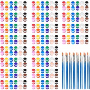 30 Pack Mini Acrylic Paint Set,12 Colors Acrylic Paints Strips for Kids&Adults Craft Paint,420 PCS Kids Painting Kit Container Strips Storage, Perfect for Home Birthday Classroom Party Favors