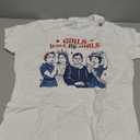 Girl Will Be Girls Patriotic Feminist 4th Of July USA Women T-Shirt L