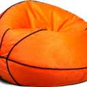 Big Joe Sports Ball Child-Sized Bean Bag Chair, Basketball Plush, Soft Polyester, 2.5 feet
