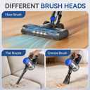 DUMOS Cordless Vacuum Cleaner, Lightweight Stick Vacuum Cleaners for Home, Powerful Suction & LED Lights Rechargeable Battery for Carpets, Pet Hair, Hardwood Floors