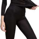 Grenasasilk Womens Silk Long Underwear Mulberry-silk Long Johns Thermal Underwear Sets Cold Weather Base Layer (Black, M)