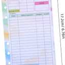 Veemoon A6 Budget Planner Inserts 14 Sheets Monthly Weekly Expense Binder Refills 6 Rings for Cash Envelope Organizing and Budgeting
